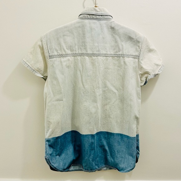 Paige Amelia Chambray Shirt Medium denim blue top button down - Picture 3 of 14